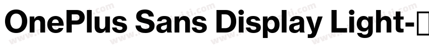 OnePlus Sans Display Light字体转换